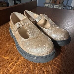 Gold Glitter Mary Jane Shoes~Size 10